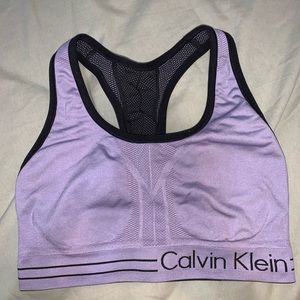 calvin klein sports bra lavender small brand new